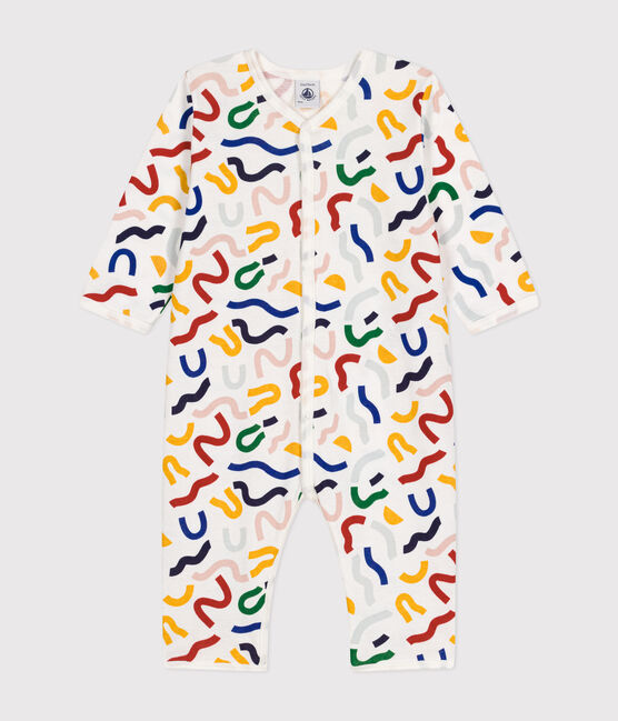 Pyjama sans pied imprimé phosphorescent en coton bébé blanc MARSHMALLOW/blanc MULTICO