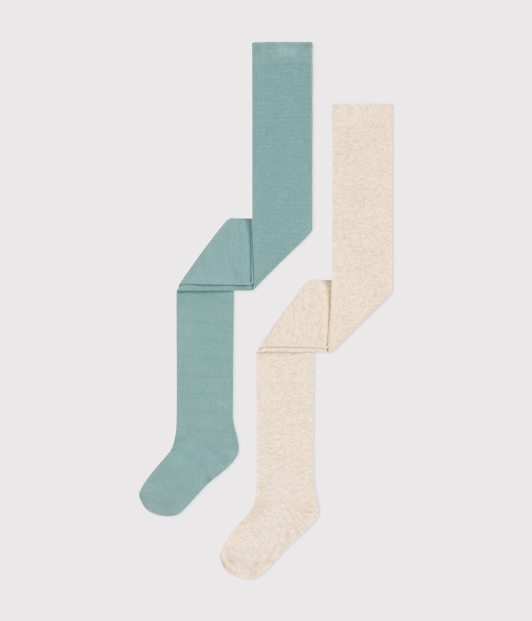 Lot de 2 paires de collants en jersey de coton enfant variante 1