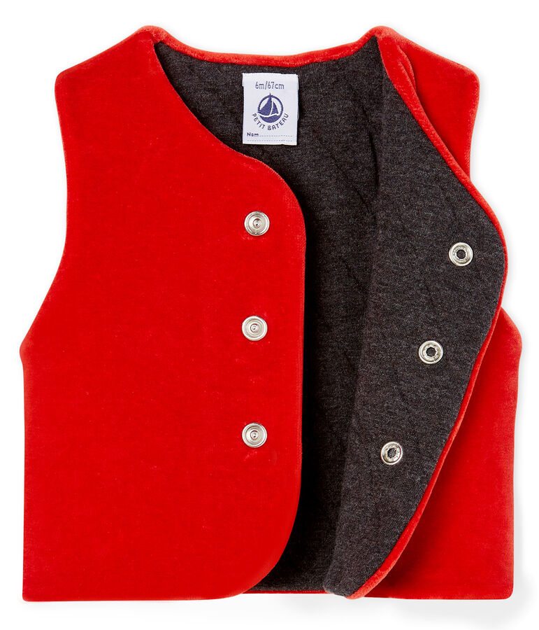 Gilet sans manches b&eacute;b&eacute; gar&ccedil;on rouge