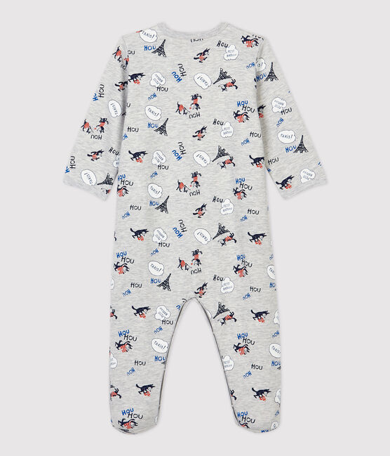 Dors-bien bébé Paris molleton en coton biologique gris BELUGA/blanc MULTICO