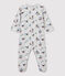 Dors-bien bébé Paris molleton en coton biologique gris BELUGA/blanc MULTICO