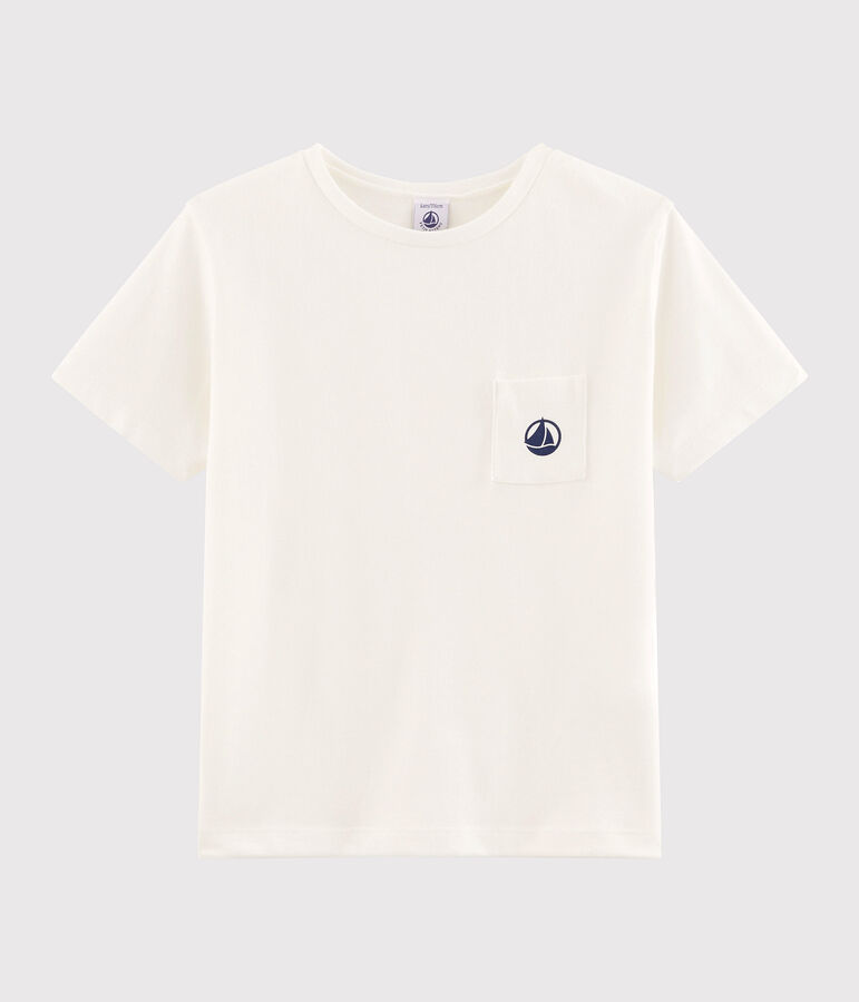 Tee-shirt enfant garcon blanc MARSHMALLOW