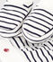 Lot de bonnet et chausson bébé en coton marinière  variante 1