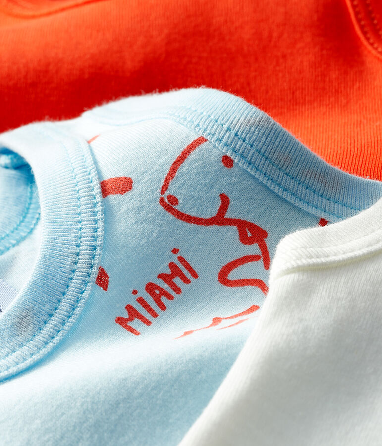 Trio de bodies sans manches b&eacute;b&eacute; gar&ccedil;on multicouleur