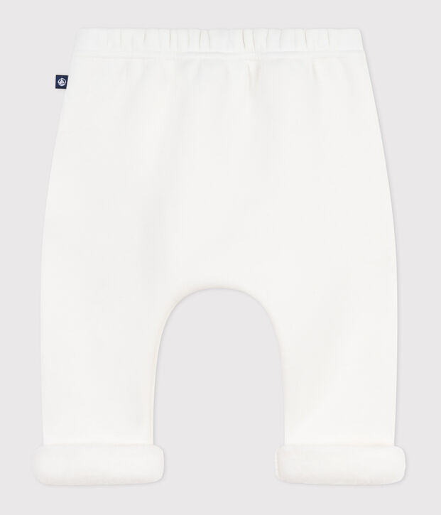 Pantalon b&eacute;b&eacute; en coton uni &eacute;cru