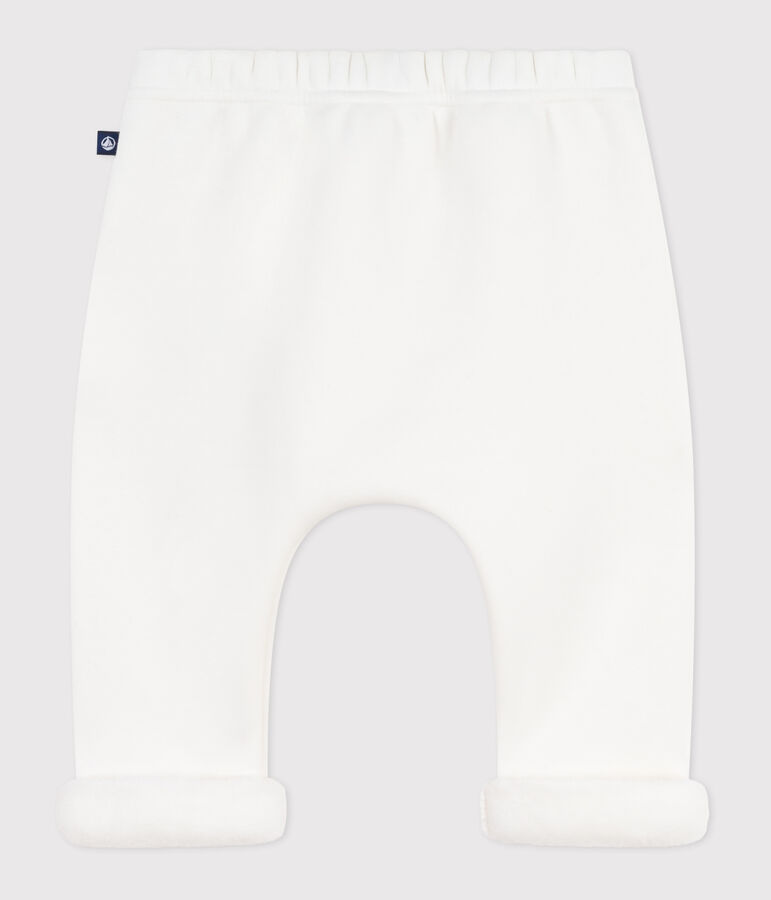 Pantalon b&eacute;b&eacute; en coton uni &eacute;cru MILK