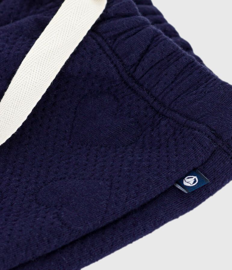 Pantalon b&eacute;b&eacute; en coton &eacute;pais &agrave; motifs c&oelig;urs bleu SOIR