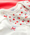 Lot de 3 bodies manches longues fleurs bébé fille en coton biologique variante 1