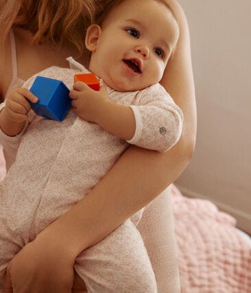 Surpyjama bébé en polaire PETIT BATEAU - beige imprimé