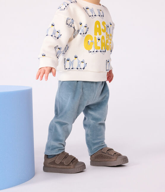 Sweatshirt bébé en coton imprimé pingouins MILK/ MULTICO