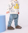Sweatshirt bébé en coton imprimé pingouins MILK/ MULTICO