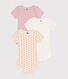 Lot de 3 bodies manches courtes en coton bébé