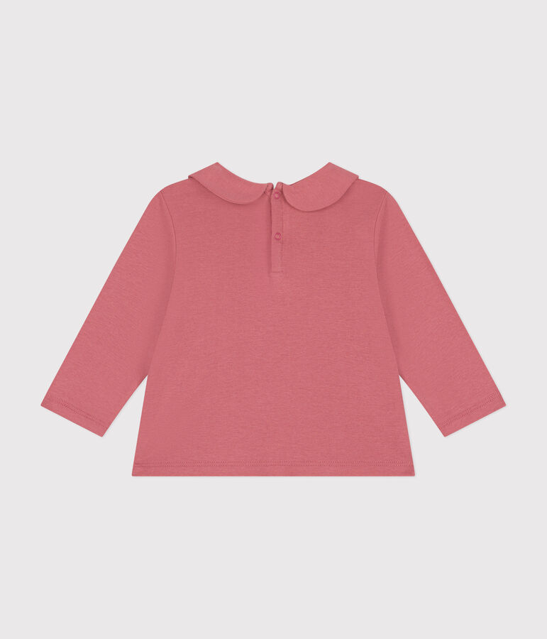 Blouse avec col en coton b&eacute;b&eacute; rose ROSEWOOD