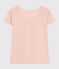Tee-shirt Le Droit col rond en lin femme rose SALINE