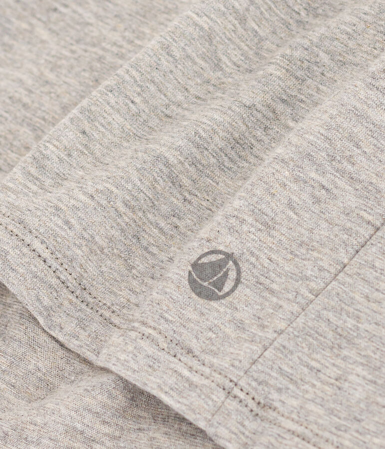 Tee-shirt LE DROIT col rond en coton Femme gris CHATON CHINE