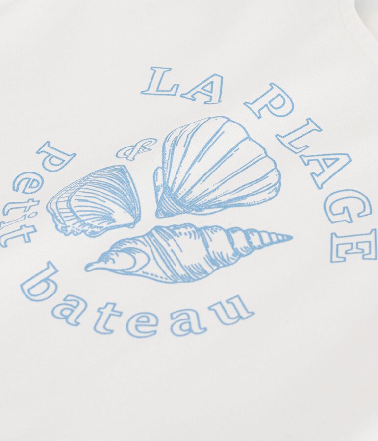 Tee-shirt enfant manches courtes en coton blanc