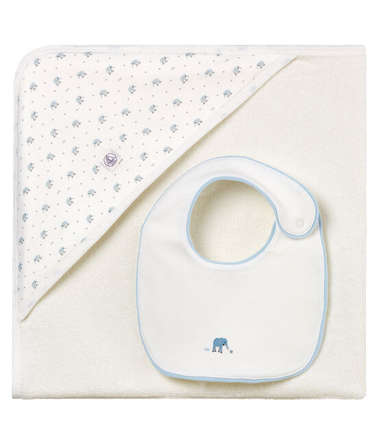 Coffret carré de bain et bavoir bébé garçon variante 1