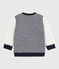 Cardigan réversible bébé garçon bleu SMOKING/blanc MARSHMALLOW