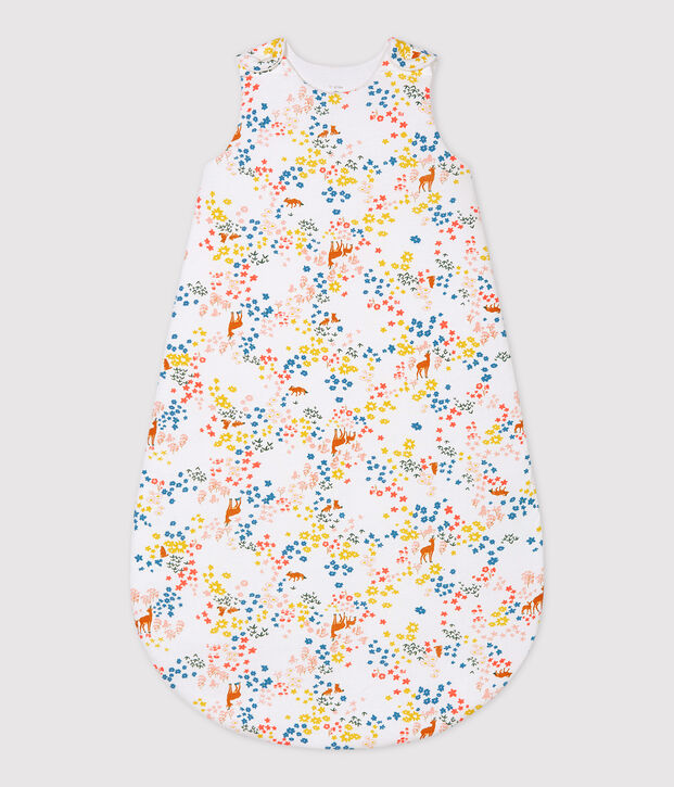 GIGOTEUSE &Agrave; FLEURS B&Eacute;B&Eacute; EN COTON BIOLOGIQUE TOG 2&nbsp; blanc/multicouleur