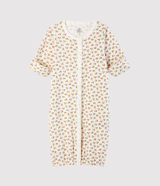 Combisac bébé en côte blanc MARSHMALLOW/blanc MULTICO