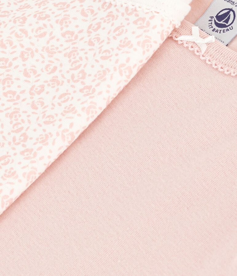 Lot de 2 chemises &agrave; bretelles fleur en coton enfant variante 1