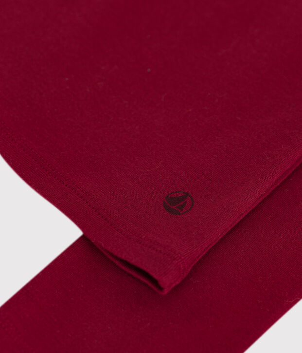 Tee-shirt femme l'iconique en coton manches longues rouge