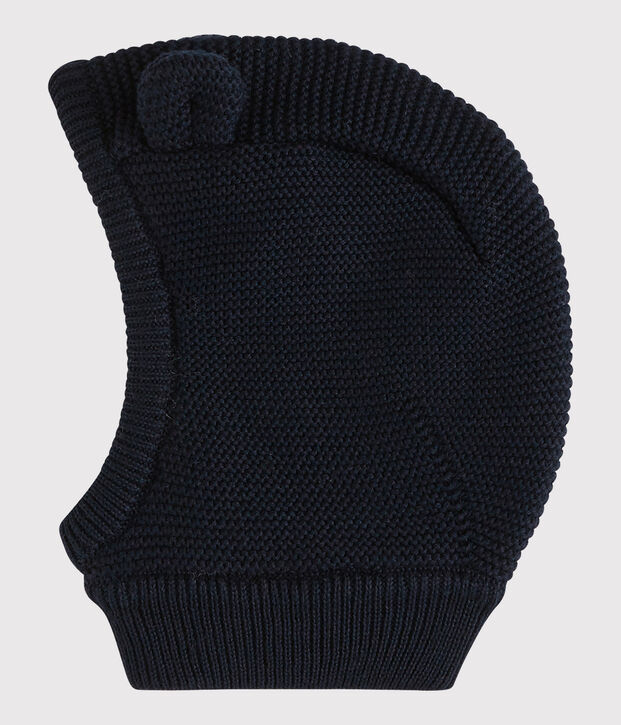Cagoule unie b&eacute;b&eacute; fille/gar&ccedil;on bleu marine