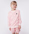 Sweatshirt enfant en coton imprimé rose FLEUR/ SPI