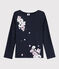 Tee-shirt sérigraphié enfant fille bleu SMOKING