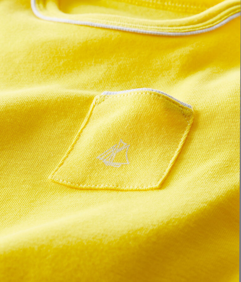 Tee shirt manches courtes b&eacute;b&eacute; gar&ccedil;on jaune
