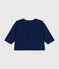 Tee-shirt manches longues en jersey fin bébé bleu MEDIEVAL