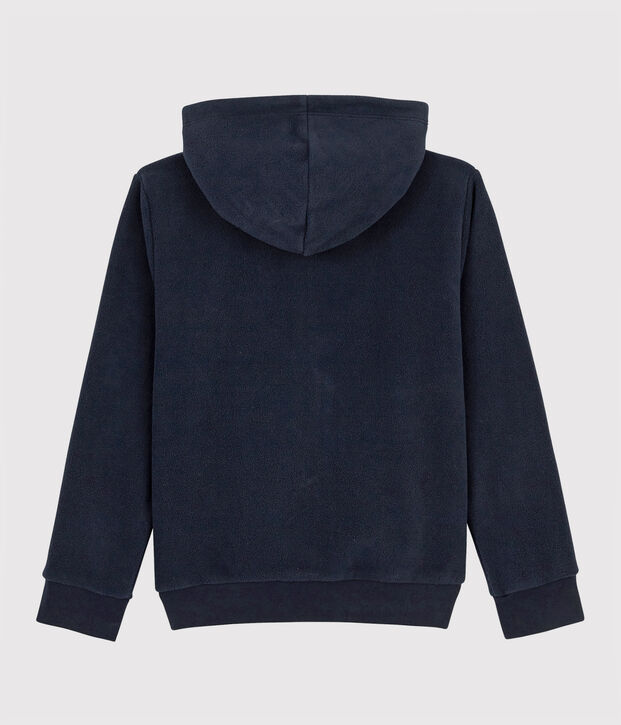 Polaire &agrave; capuche enfant fille / gar&ccedil;on bleu