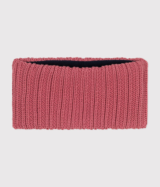Snood en tricot doublé en polaire bébé rose ROSEWOOD