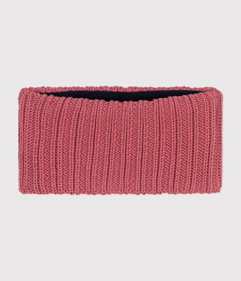 Snood en tricot doubl&eacute; en polaire b&eacute;b&eacute; rose ROSEWOOD