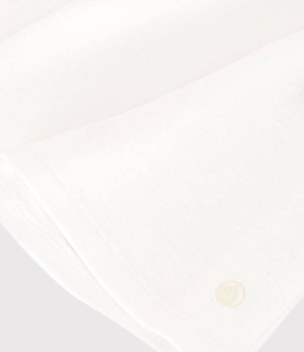 T-shirt &agrave; manches courtes femme en coton uni blanc