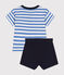 Ensemble tee-shirt et short en jersey bébé GAULOISE/ MARSHMALLOW