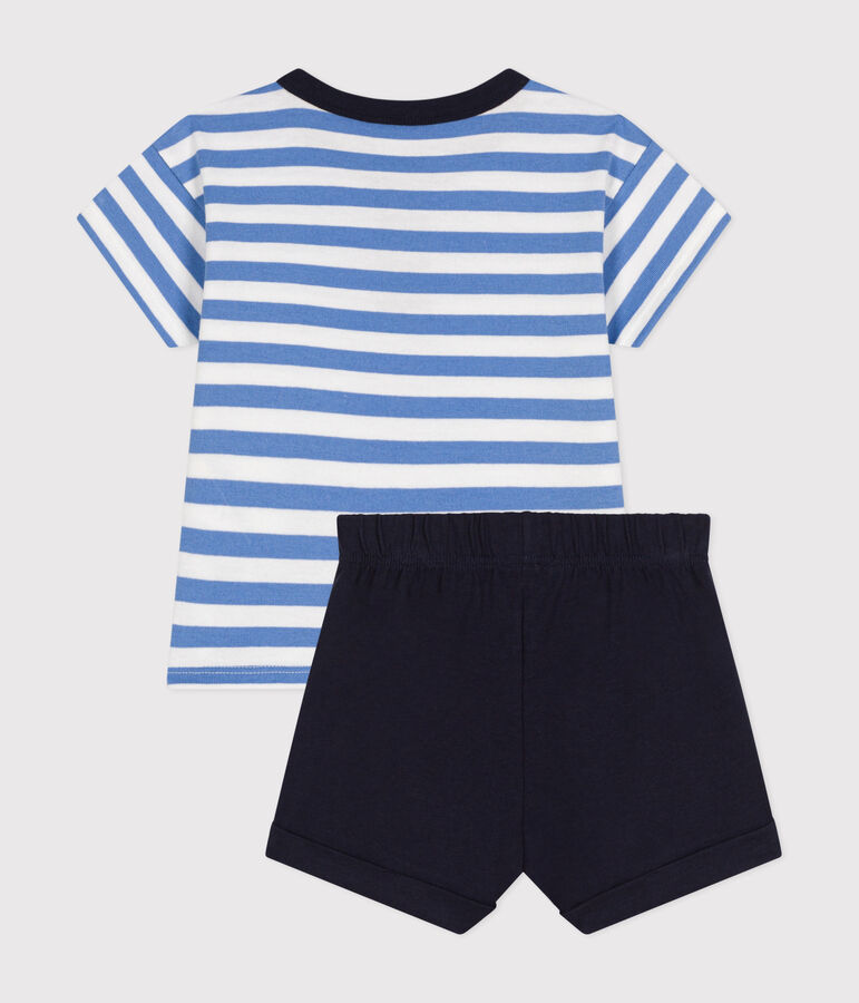 Ensemble tee-shirt et short en jersey b&eacute;b&eacute; GAULOISE/ MARSHMALLOW
