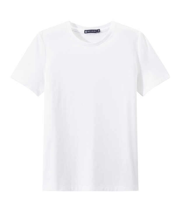 T-shirt femme INDISPENSABLE en jersey fin blanc