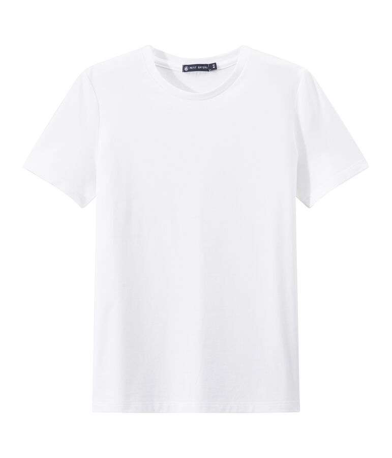 T-shirt femme INDISPENSABLE en jersey fin blanc