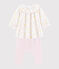 Robe et legging bébé à fleurs en coton biologique blanc MARSHMALLOW/blanc MULTICO