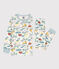Pyjama explorateur en coton enfant blanc MARSHMALLOW/blanc MULTICO