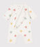 Combinaison longue en coton bébé blanc MARSHMALLOW/blanc MULTICO