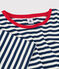 Tee-shirt LE BOXY en coton Femme bleu MEDIEVAL/blanc MARSHMALLOW