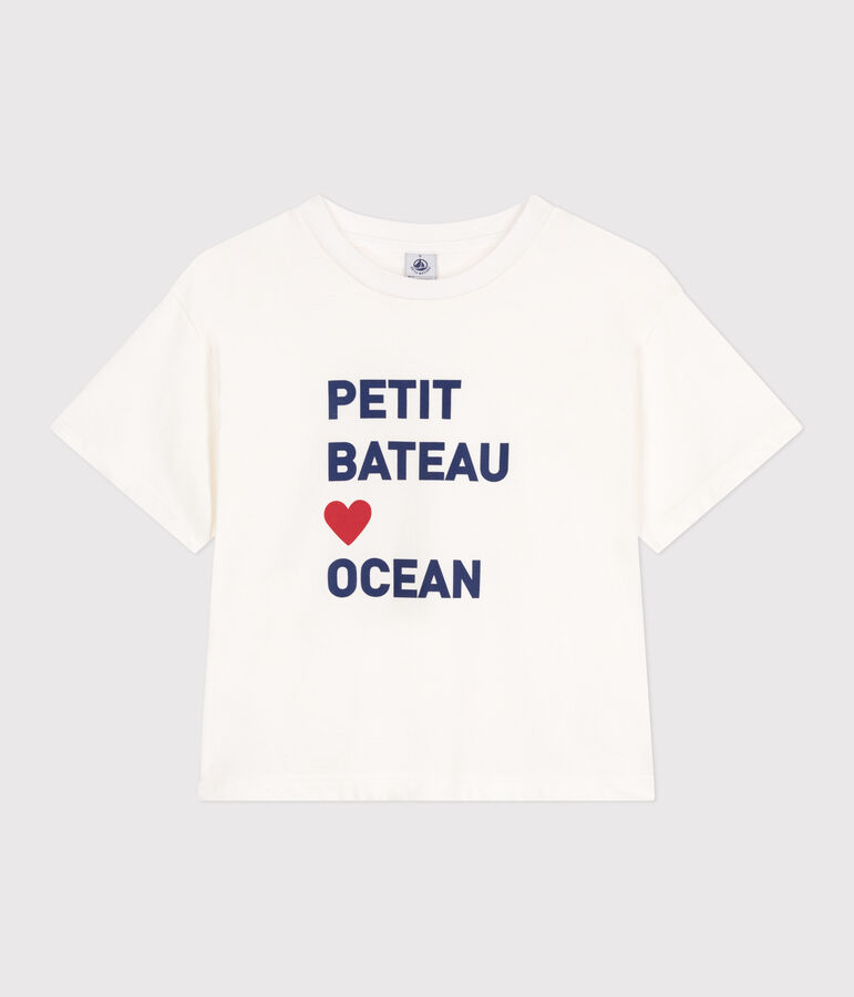 Tee-shirt Femme Le Boxy en coton blanc MARSHMALLOW