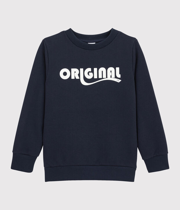 Sweatshirt enfant gar&ccedil;on bleu