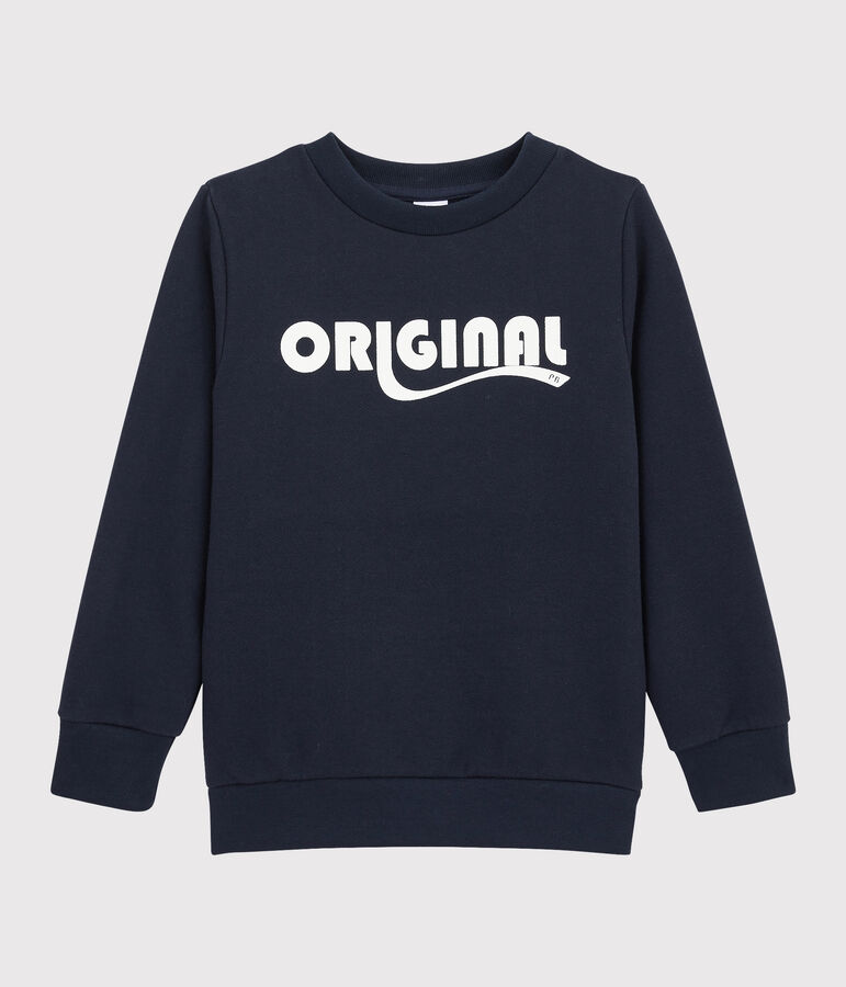 Sweatshirt enfant gar&ccedil;on bleu SMOKING
