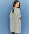 Robe manches courtes femme beige COQUILLE/vert SOUSBOIS