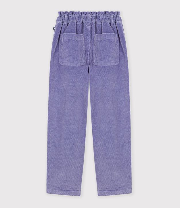 Pantalon enfant en velours violet