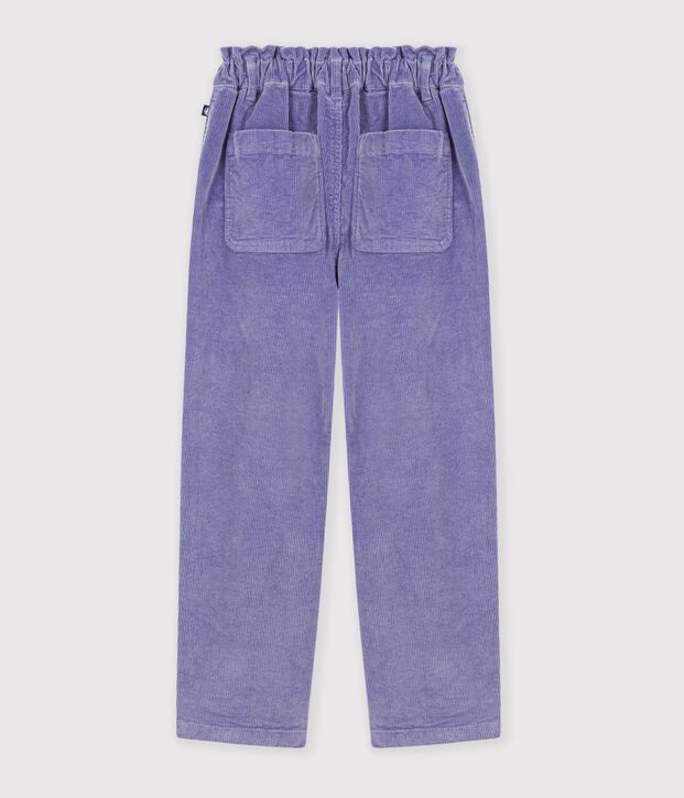 Pantalon enfant en velours violet