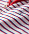 Combicourt bébé garçon rayé blanc MARSHMALLOW/blanc MULTICO